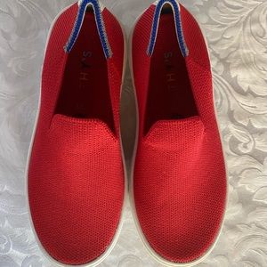 Rothys kids slip on sneakers. Color red (lollipop), size 13. Worn 1x. Like new.